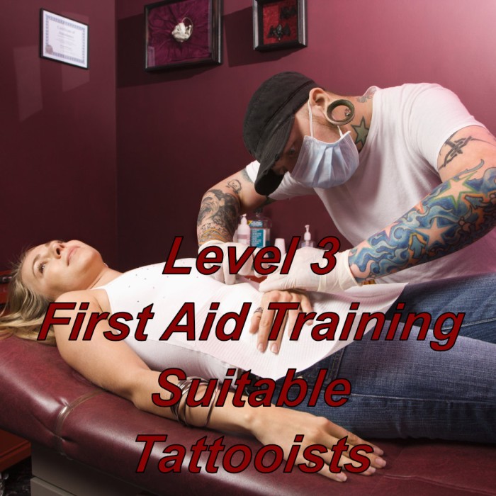 Level 3 first aid training online, suitable for tattooists & body piercing