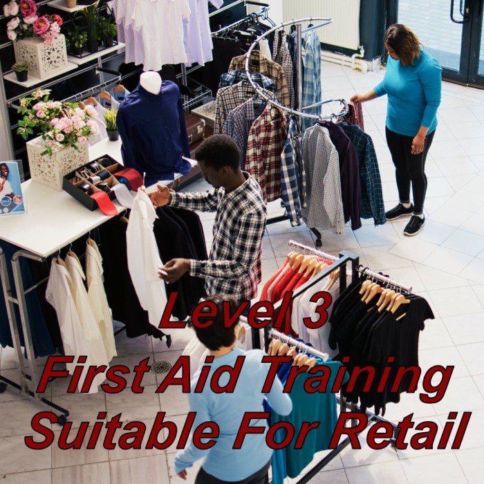 First aid training online, suitable for shops & retail outlets.